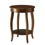 Aberta 18 in. Walnut Round Wood End Table with Open Storage - Image 2