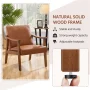 Alden Design Mid-Century Modern Accent Chair with Wooden Frame, Ivory Boucle Fabric - Image 6