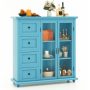 Buffet Sideboard Table Kitchen Storage Cabinet with Drawers and Doors - Image 6