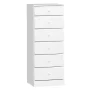 Prepac Astrid Tall Dresser: Deep Black, 16.5"D x 19.75"W x 50"H, 6-Drawer Chest for Bedroom by Prepac - Image 1