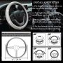 New Diamond Leather Steering Wheel Cover with Bling Bling Crystal Rhinestones, Universal Fit 15 Inch Car Wheel Protector for Women Girls Silver - Image 5