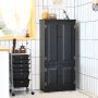 Accent Storage Cabinet with Adjustable Shelves - Black - Image 2