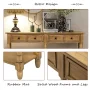 58 in. Brown Standard Rectangle Wood Console Table with Drawers - Image 3