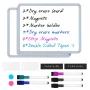 2 Pack Dry Erase Board, 11" x 14" Magnetic Small Whiteboard, 2 Magnets and 5 Markers - Image 2