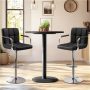 Bar Stools Adjustable Counter Stool Bar Chairs Swivel Barstool Set of 2 Black - Image 2