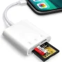 SD Card Reader for iPhone iPad,Trail Game Camera Micro SD Card Reader Viewer,SLR Cameras SD Reader with Dual Slot,Photography Memory Card Adapter,Plug and Play - Image 1