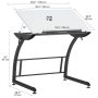 Triflex 39.5 in. W Metal and PB Craft, Art, Drafting Table with Adjustable Height and Tilt, Sit to Stand Desk, Charcoal - Image 4