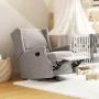 Jillean Upholstered Wingback Manual Rocking Glider Recliner Chair with 360° Swivel - Image 6