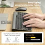 Wireless Keyboard and Mouse Combo, Cimetech Quiet Keyboard and Adjustable DPI Mouse Set, 2.4GHz USB Ultra Slim Silent Computer Keyboard and Mouse for Laptop, PC, Notebook, Desktop-Gray - Image 2