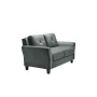 Lifestyle Solutions Taryn Rolled Arms Loveseat, Gray Fabric - Dark Gray - Image 2