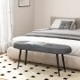 47 Inch Upholstered Entryway Bench with Heavy-duty Metal Frame - Image 4