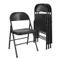 Mainstays All-Steel Metal Folding Chair, Black (Set of 4) - Image 1