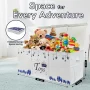 Extra Large Toy Storage Organizer For Living Room with Lids - Glow-in-Dark 40"x14"x16" Collapsible 600D Oxford Toy Chest for Kids, Boys, Girls - Durable Toy Bin for Living Room, Playroom, Nursery - Image 2