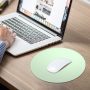 Dapesuom Mouse Pad with Stitched Edge Premium-Textured Mouse Mat Washable Non-Slip Rubber Base Mousepad, Pretty Cute Mousepad for Office Home Laptop Men Women Kids, 8.7 x 8.7 Inch, Lake Green - Image 2