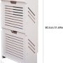 CNCEST Shoe Storage Cabinet Tipping Shoe Cabinet,White Shoe Rack Storage Organizer,Portable Shoe Rack Organizer,Cabinet for Heels,Slippers - Image 3