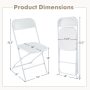 4 Pack Metal Folding Chairs with Plastic Seat and Back - Image 4