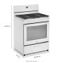 Whirlpool - 30 in. Wide 4 burners 5.1 cu. ft. Freestanding Gas Range with Broiler Drawer - White - Image 4