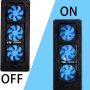 120mm Computer PC Cooling Fan 12V 3Pin 4Pin Blue Quiet CPU Case Fan 1200RPM for Mining Rig Frame and PC Case Cooler 3-Pack - Image 4