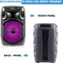 Technical Pro (Pack of 2) 8 Inch Portable 500 W Bluetooth Speaker w/Woofer & Tweeter and Professional Portable Microphone w/Digital Processing, XLR to 1/4", Green Karaoke DJ Wired Microphone - Image 3