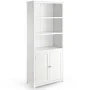 Costway Bookcase Shelving Storage Wooden Cabinet Unit with Adjustable Shelves and Bottom Doors White 29in x 14in x 72in HW61830 - Image 2