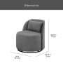Better Homes & Gardens Juliet Modern Arch Swivel Accent Chair, Gray - Image 5