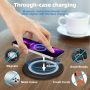 Desk Wireless Charger, JE Make IT Simple Desktop Grommet Power Wireless Charging Pad, for iPhone 16/15/14/13/12 Series, Samsung, Airpods and All Phones with Wireless Charging (Black) - Image 4