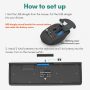 Wireless Keyboard Mouse Combo, SBARDA Silent Keyboard and Mouse Wireless Use USB Receiver Stored Beside Battery Slot in Computer Mouse,13 Multimedia Keys for Computers/Desktop/Laptop, Black - Image 4