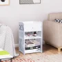 ZPL Modern White Nightstand with Drawer, 11.8”L x 11.8”W x 20”H, Multipurpose Storage - Image 4