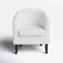 Munson 26.77" Wide Faux Leather Barrel Chair - Image 5