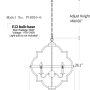 TZOE Orb 4-Light Metal Chandelier,Rustic Vintage Chandelier,Stardust Finish,Foyer Light,Adjustable Height,Dining Room Lighting Fixtures Hanging,Living Room Light,Kitchen Chandelier UL Listed - Image 4