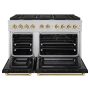 ZLINE - 48 in. Wide 8 Burner Autograph Paramount Dual Fuel Freestanding Range with Black and Gold Accents (SDRSZ-BLM-48-G) - Black - Image 2
