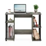 Furinno JAYA Engineered Wood Compact Computer Study Desk in Oak Gray/Black - Image 5