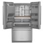 KitchenAid - 36 in. Wide 26.8 cu. ft. Standard-Depth French Door Refrigerator with Exterior Ice and Water Dispenser - Stainless Steel - Image 2