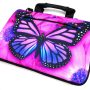 icolor 14.5 15 15.6 Inches Canvas Laptop Shoulder Bag Case,Messenger Bag Sleeve Pouch,Travel Briefcase,Computer Ultrabook Notebook Protective Carrying Bag with Adjustable Strap, Purple Butterfly - Image 6