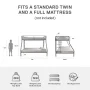 DHP Dusty Twin over Full Metal Bunk Bed with Secured Ladders, Black - Image 5