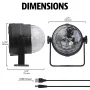 BrightSide Multicolor LED Disco Party Projector, Rotating Light Show, USB-Powered - Image 5