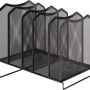 Simple Trending Mesh Desktop File Sorter Organizer, 5-Section Bookshelf for Desk Home Office, Black - Image 1