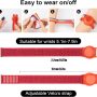 Kids Wristband Compatible with Apple AirTag, Protective Case for Air Tag GPS Tracker Holder with Nylon Bracelet, Adjustable Anti Lost Watch Band for Toddler Child Elder(Red) - Image 2