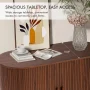 MARNUR Sideboard Buffet Cabinet 40" Storage Cabinet with 2 Sliding Tambour Doors, Adjustable Shelves for Kitchen, Living Room, Hallway, Entryway - Image 5