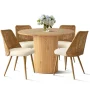 Alexandrina 4 - Person Dining Table Sets With 41.5'' Round Table & 4 Boucle Fabric Chairs - Image 6