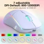 FFN Wireless Gaming Mouse,24000DPI Adjustable,6 Programmable Buttons,75H Battery,3 Mode 2.4GHz/Bluetooth 5.3/USB-C Wired, Rechargeable Gaming Mice for PC,Mac,Computer,Laptop,Tablet-White - Image 6