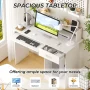 Ktaxon Computer Desk Home Office Workstation Laptop Table Drawer Shelf Furniture White - Image 4