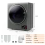 Costway Electric Tumble Compact Laundry Dryer Stainless Steel Wall Mounted 1.5 cu .ft. - Image 4