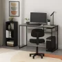 Furinno Luder Engineered Wood 3-Tier Open Shelf Bookcase in Brown - Image 2