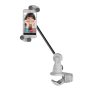 Barkan 4" to 12" Portable, Full-Motion, Multi-Position Smartphone & Tablet Mount, White, Firm Device Clamp - Image 1