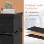 2-Drawer Nightstand with Removable Fabric Bins and Pull Handles - Image 6
