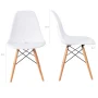 Lacoo Dining Chairs Pre Assembled Modern Style DSW Chair Classic Shell Armless Indoor Kitchen Dining Living Room Side Chairs Set of 4 (White) - Image 2