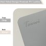 TOWWI Dual Sided Desk Pad, 36" x 17" PU Leather Desk Mat, Waterproof Desk Blotter Protector Mouse Pad (Gray/Sliver) - Image 2