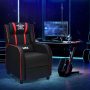 Red Massage Gaming Recliner PU Leather Chair with Footrest - Image 2