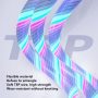 USB Type C Cable(3-Pack 10ft),WFFOIFL Led Light Up Charging USB A to USB C Flowing Charge Cord Compatible with Android Samsung Galaxy S10 S9 S8 Plus,Note 9 8,No Fast,USB C Charger - Image 6
